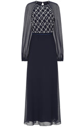 Valerie Embellished Maxi Dress - Navy